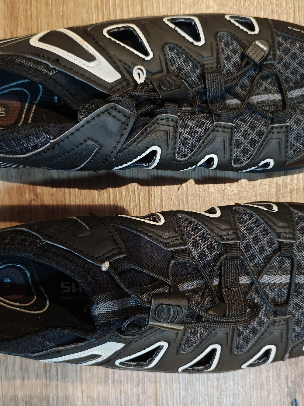 Shimano Black and White Women's Athletic Cycling Shoes